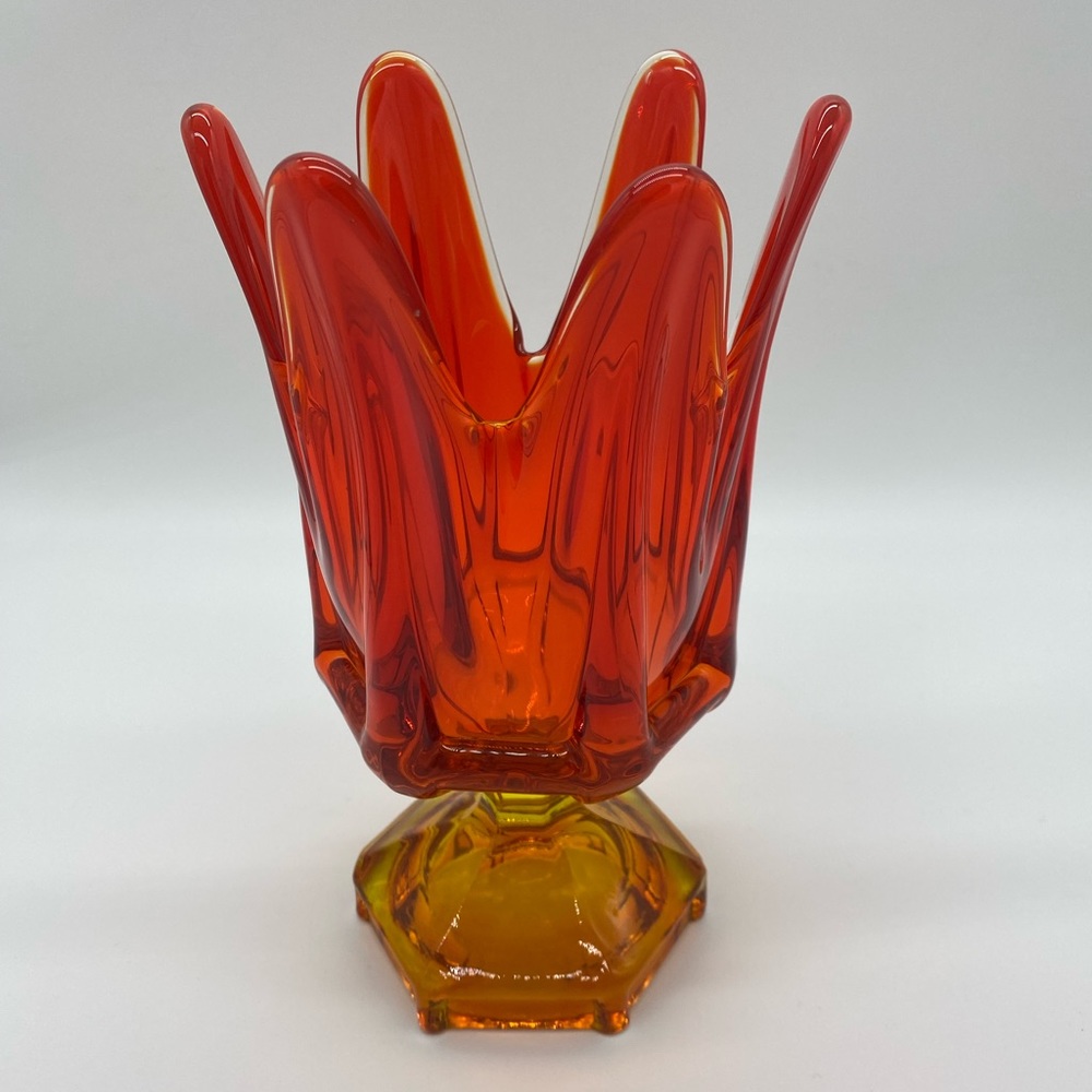 Viking Epic Amberina Glass Handkerchief Vase